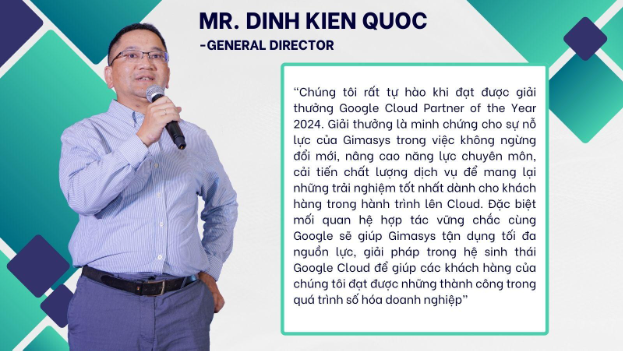 Gimasys vinh dự đạt Giải thưởng Google Cloud Partner of Year năm 2024 - Ảnh 1.