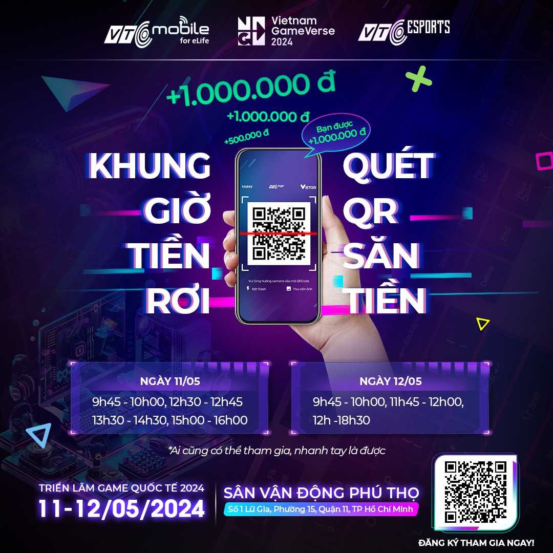 VTC Mobile và "cơn mưa" quà tặng game thủ tại Vietnam Gameverse 2024- Ảnh 3. VTC Mobile và "cơn mưa" quà tặng game thủ tại Vietnam Gameverse 2024- Ảnh 3.