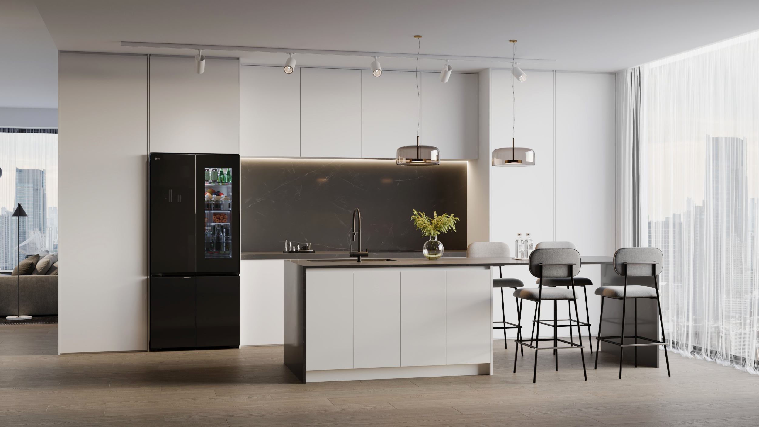 LG ra mắt tủ lạnh mặt kính InstaView™ French Door dành riêng cho gian bếp châu Á- Ảnh 1.