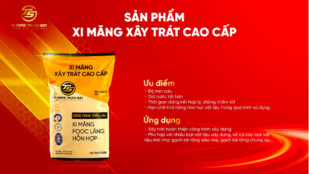 Xi măng Xây trát cao cấp - Bước đột phá kiến tạo thành công mới của xi măng Trung Sơn - Ảnh 1.