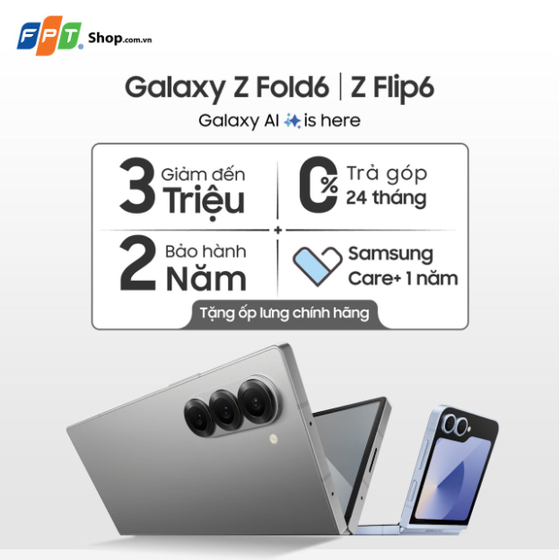 FPT Shop tung ưu đãi lớn cho khách đặt trước Galaxy Z Fold6 | Z Flip6 - Ảnh 1.