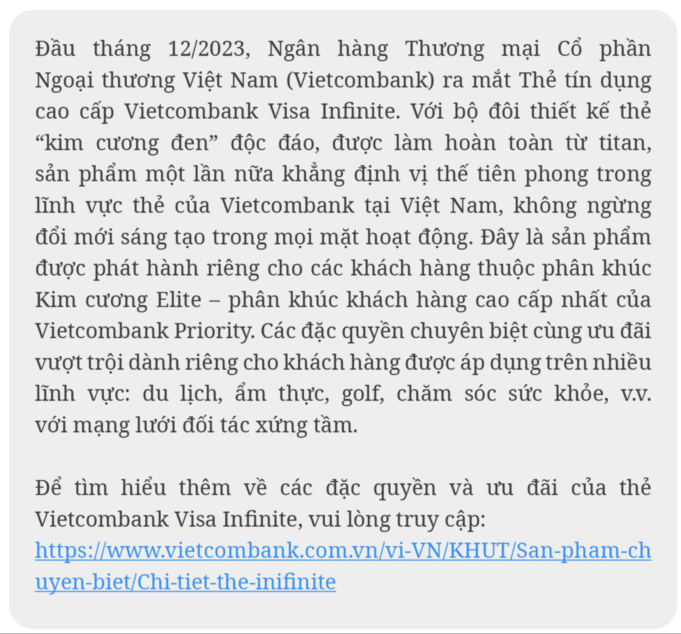 Tuyệt tác tinh hoa tụ hội trong chiếc thẻ đẳng cấp Vietcombank Visa Infinite. - Ảnh 16.