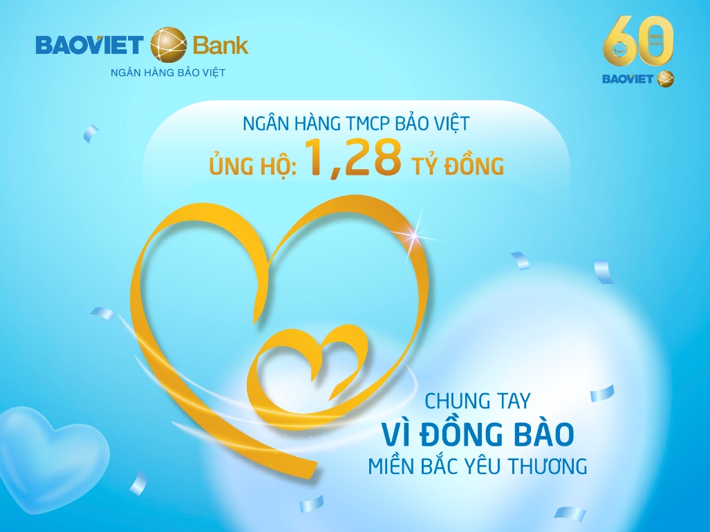 BAOVIET Bank ủng hộ 1,28 tỷ đồng cho người dân bị thiệt hại từ cơn bão số 3 (Yagi)- Ảnh 1.