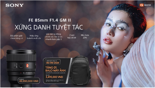 Sony ra mắt ống kính chuyên chân dung gọn nhẹ FE 85mm F1.4 GM II - Ảnh 1.