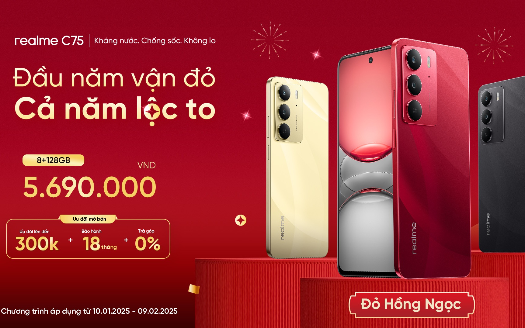 Tại sao realme C75 Đỏ Hồng Ngọc lại là sự lựa chọn lý tưởng cho dịp Tết?