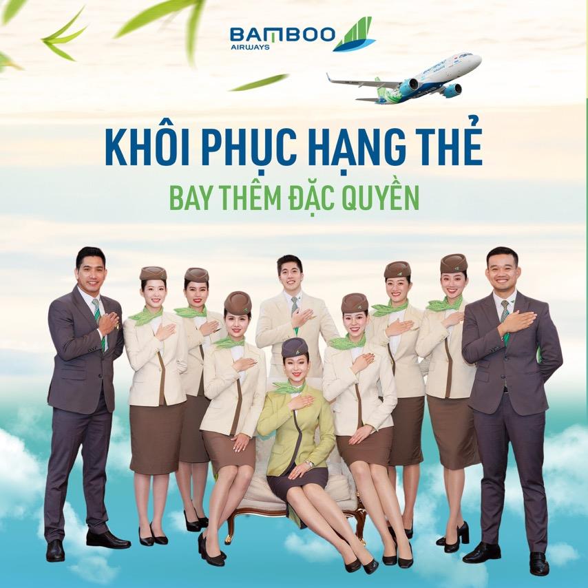 Bamboo Airways khôi phục hạng thẻ cao nhất cho gần 3 triệu hội viên Bamboo Club- Ảnh 1. Bamboo Airways khôi phục hạng thẻ cao nhất cho gần 3 triệu hội viên Bamboo Club- Ảnh 1.