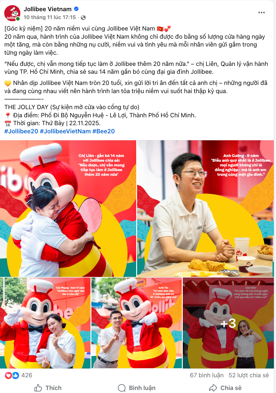 Jollibee Việt Nam: Dấu ấn đội ngũ và đối tác trong hành trình 20 năm phát triển - Ảnh 2.