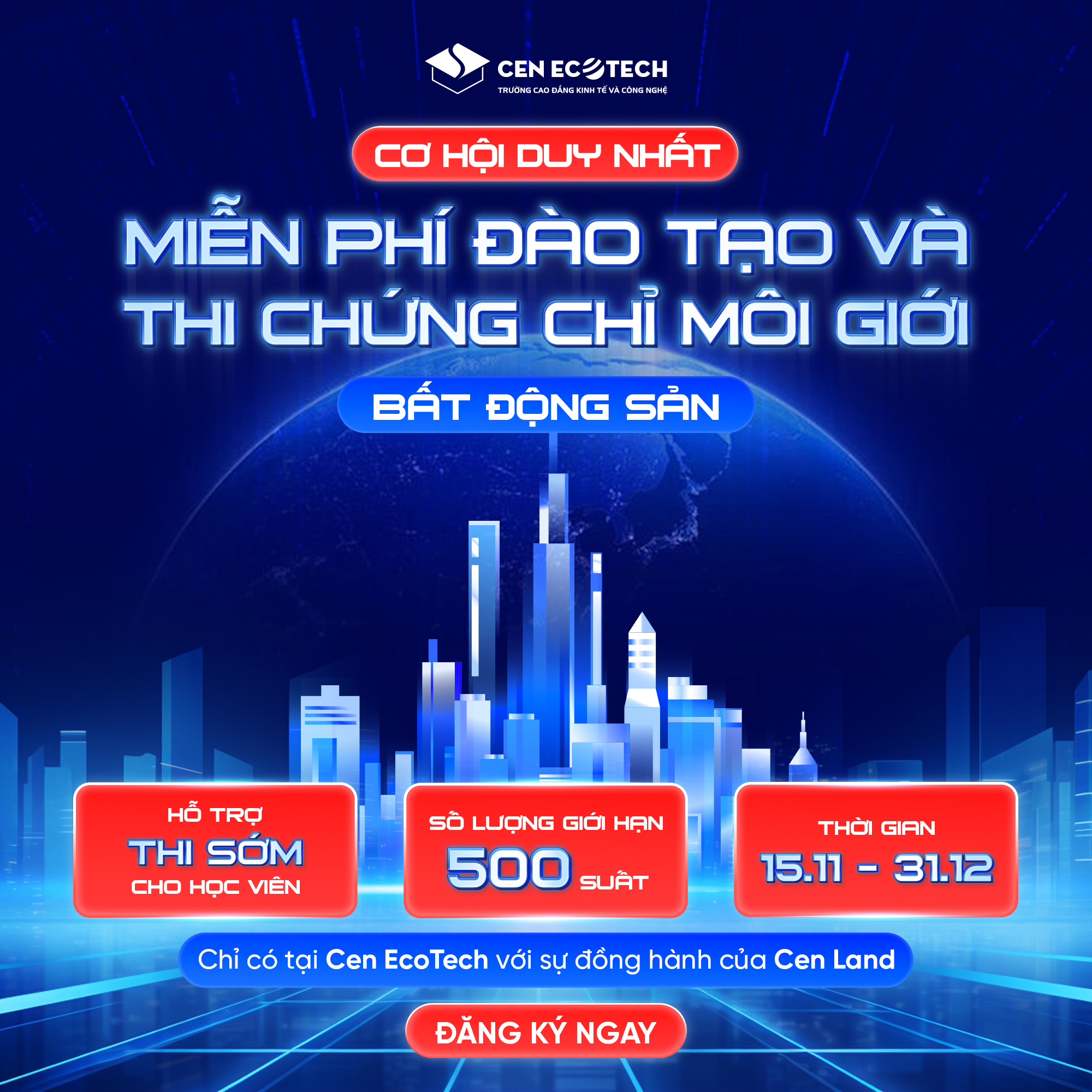 Kiến tạo sự nghiệp cùng Cen Land: Miễn phí 500 suất đào tạo và thi chứng chỉ môi giới - Ảnh 1.