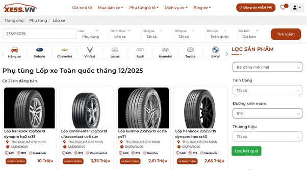 Tài xế tìm phụ tùng theo xe ô tô nhanh chóng tiện lợi tại Xe5s.vn- Ảnh 2.