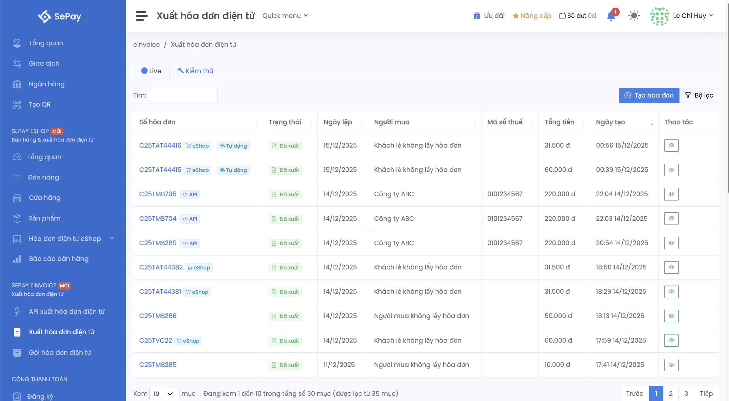 SePay ra mắt eShop và eInvoice: Phần mềm bán hàng và xuất hóa đơn điện tử- Ảnh 2. SePay ra mắt eShop và eInvoice: Phần mềm bán hàng và xuất hóa đơn điện tử- Ảnh 2.