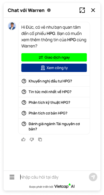 Vietcap ra mắt Warren - Chuyên gia tư vấn tài chính AI- Ảnh 1. Vietcap ra mắt Warren - Chuyên gia tư vấn tài chính AI- Ảnh 1.