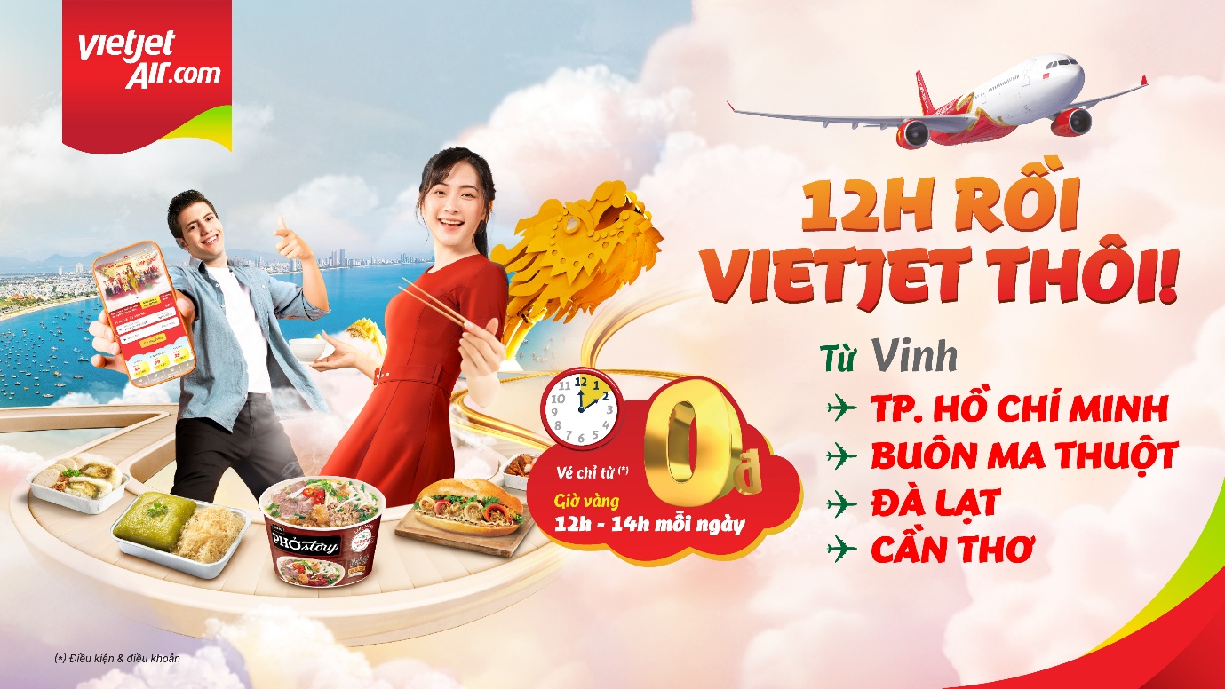 Bay cùng Vietjet đến Vinh: Đón mùa đoàn viên thuận tiện hơn, tận hưởng giá vé chỉ từ 0 đồng- Ảnh 1. Bay cùng Vietjet đến Vinh: Đón mùa đoàn viên thuận tiện hơn, tận hưởng giá vé chỉ từ 0 đồng- Ảnh 1.