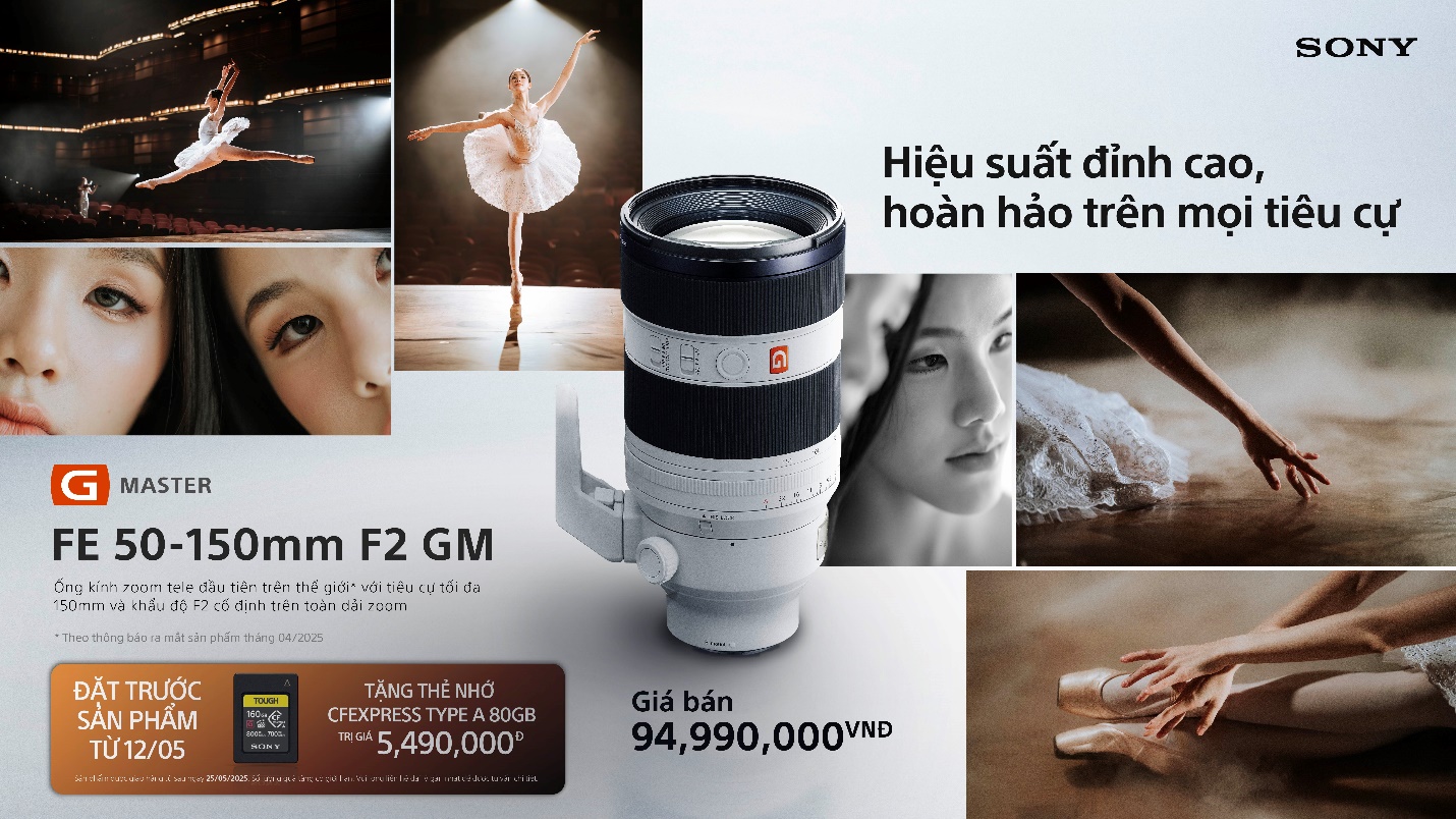 Sony ra mắt FE 50-150MM F2 GM dành cho nhiếp ảnh và quay phim chuyên nghiệp- Ảnh 1.