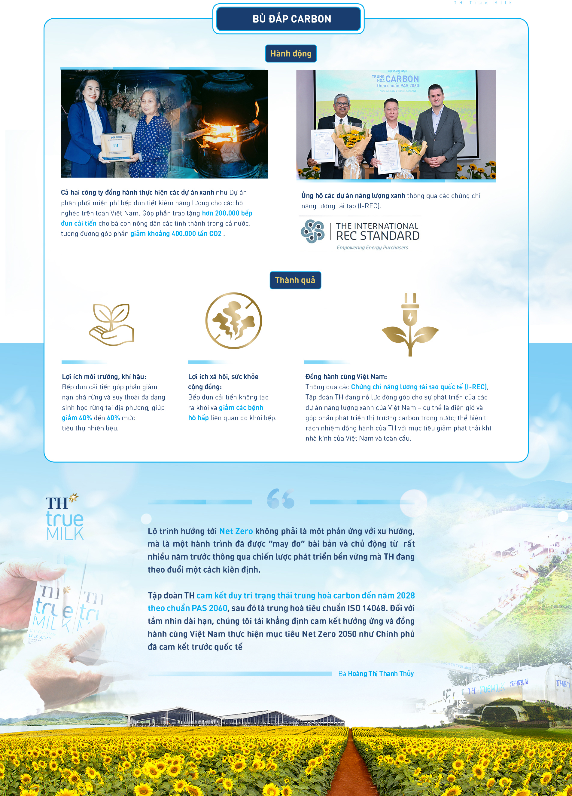 Liên tiếp 2 nhà máy đạt trung hòa carbon, TH true MILK nỗ lực cùng Việt Nam đạt mục tiêu thế kỷ - Ảnh 11. Liên tiếp 2 nhà máy đạt trung hòa carbon, TH true MILK nỗ lực cùng Việt Nam đạt mục tiêu thế kỷ - Ảnh 11.