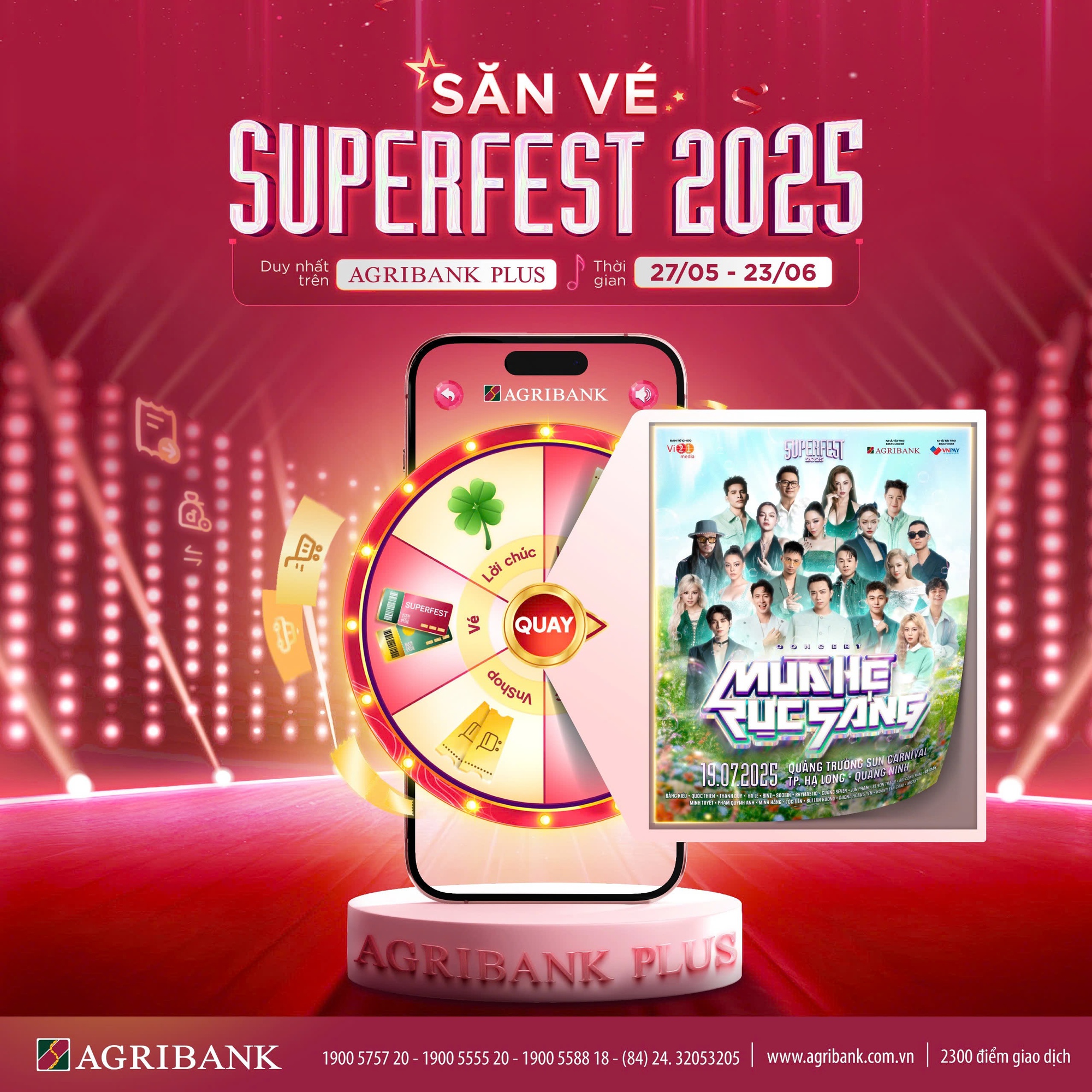 “Săn - Tặng vé Superfest 2025” miễn phí, ưu đãi cực khủng cùng Agribank - Ảnh 1. “Săn - Tặng vé Superfest 2025” miễn phí, ưu đãi cực khủng cùng Agribank - Ảnh 1.