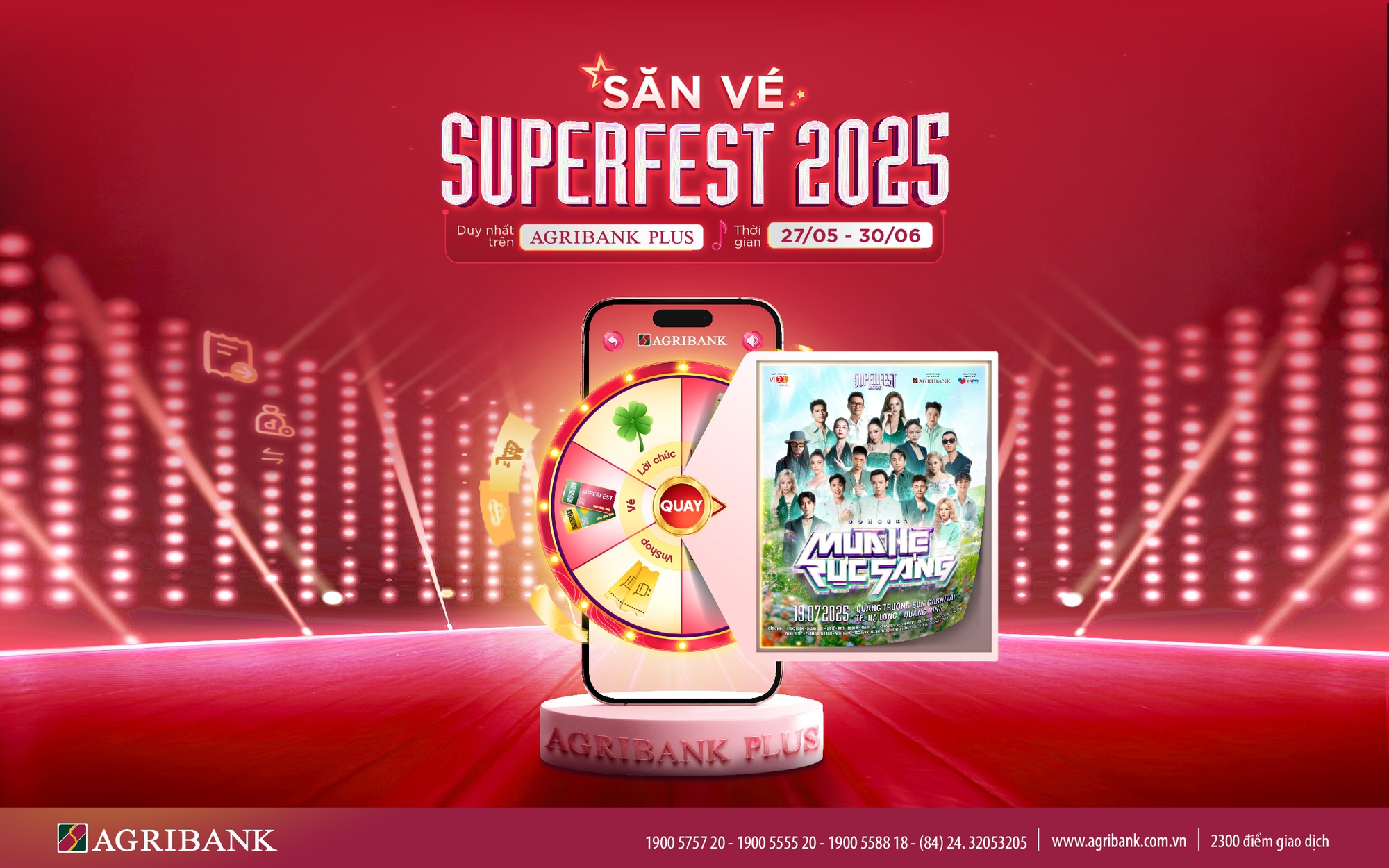 “Săn - Tặng vé Superfest 2025” miễn phí, ưu đãi cực khủng cùng Agribank