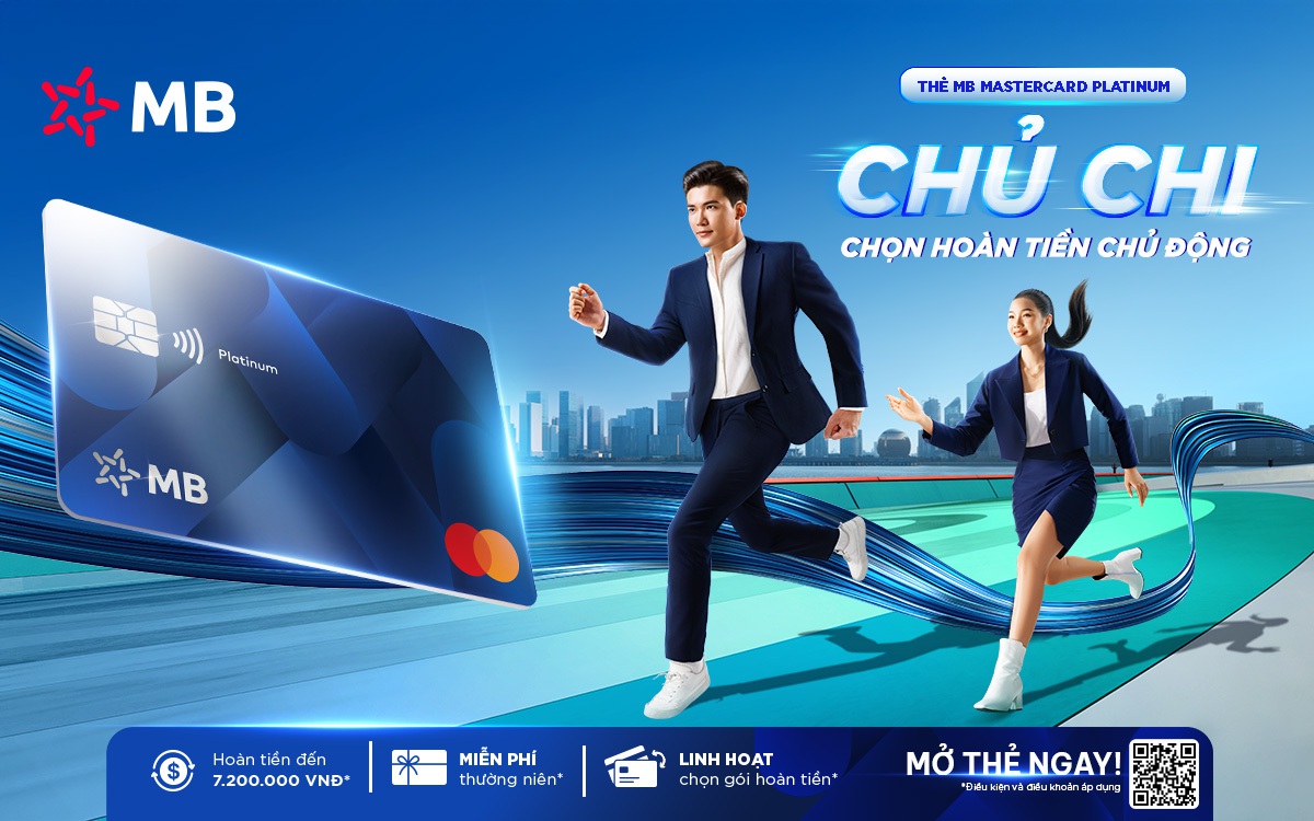 Ra mắt MB Mastercard Platinum: “Nhà vô địch” hoàn tiền trong hệ sinh thái MB