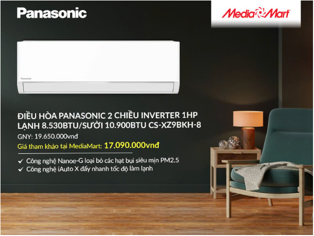 Top 5 điều hoà Panasonic thông minh tiết kiệm điện đáng mua nhất hè 2025- Ảnh 3.