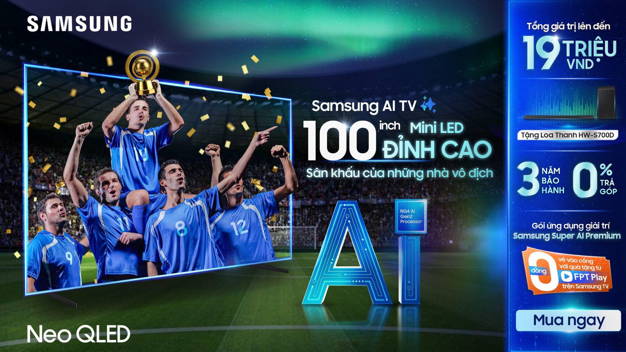 Bùng nổ không khí FIFA Club World Cup 2025 trên Samsung AI TV 100 inch- Ảnh 1.