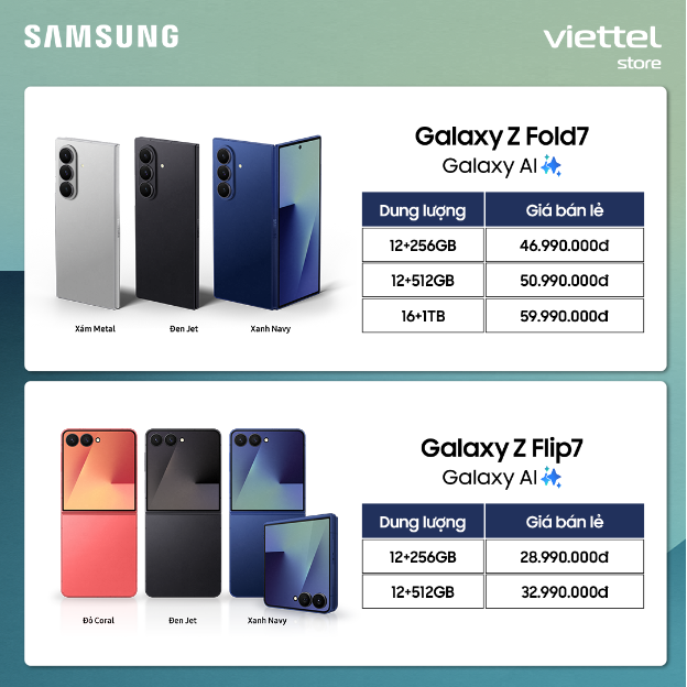 Khách hàng đặt trước Galaxy Z Fold7 | Z Flip7 tại Viettel Store được ưu đãi đến 7 triệu đồng- Ảnh 1.
