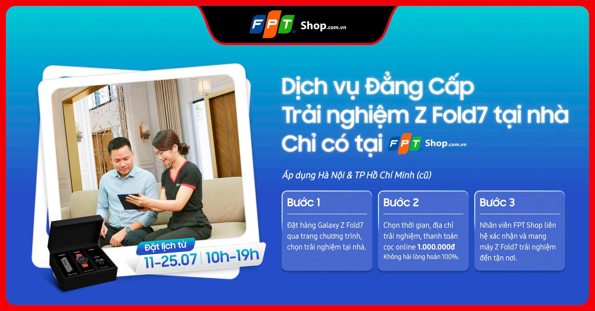 FPT Shop tiên phong mang Galaxy Z Fold7 đến tận nhà cho khách hàng trải nghiệm- Ảnh 1.