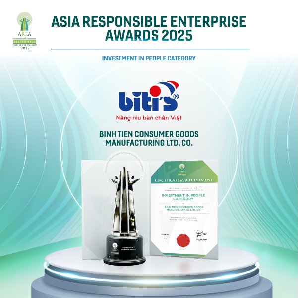 Biti’s được vinh danh tại giải AREA 2025- Ảnh 1. Biti’s được vinh danh tại giải AREA 2025- Ảnh 1.