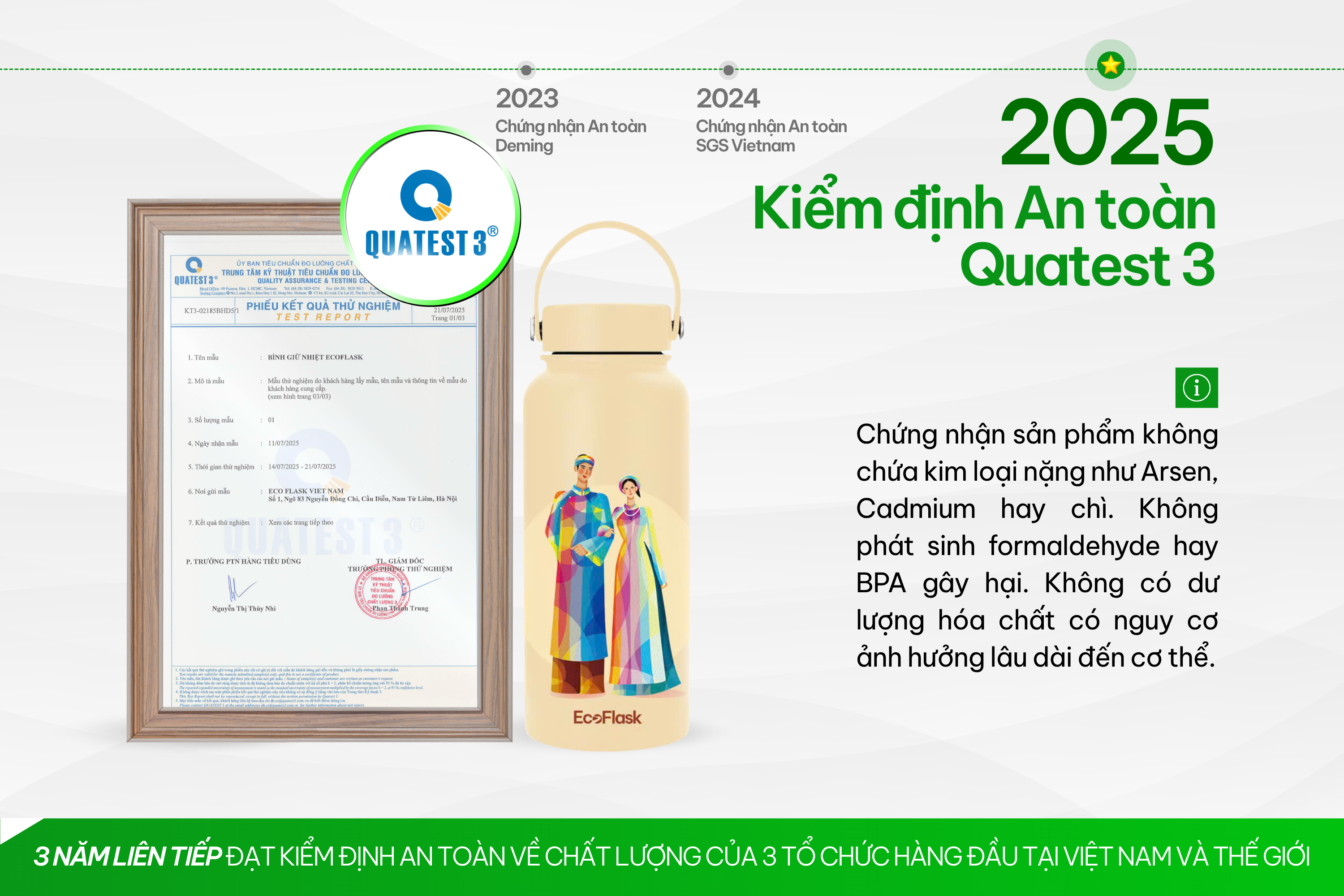 Bình giữ nhiệt EcoFlask giữ trọn niềm tin chất lượng với 3 năm liên tiếp đạt kết quả kiểm nghiệm an toàn - Ảnh 3. Bình giữ nhiệt EcoFlask giữ trọn niềm tin chất lượng với 3 năm liên tiếp đạt kết quả kiểm nghiệm an toàn - Ảnh 3.