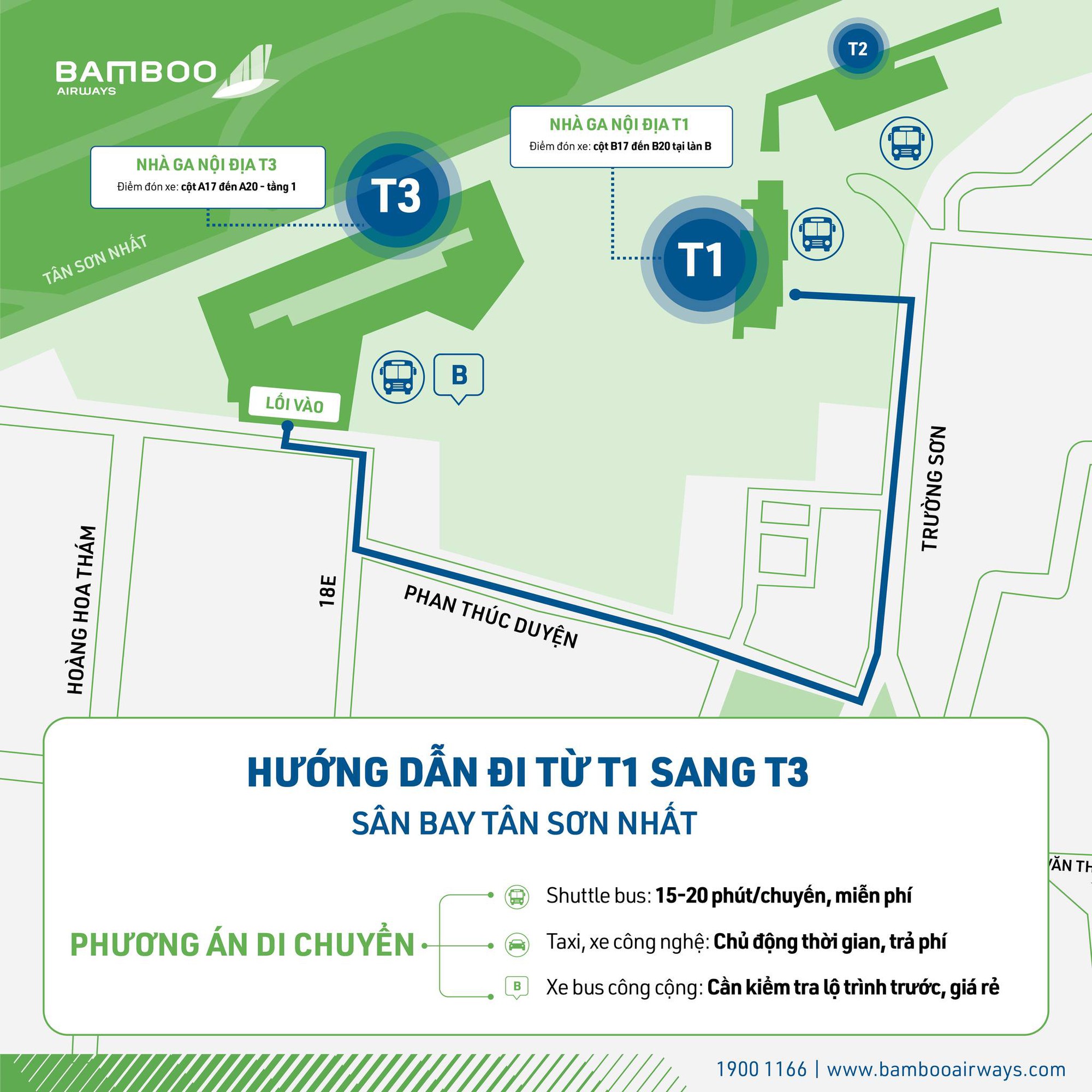 Chuyển sang ga T3, Bamboo Airways hỗ trợ gì cho hành khách?- Ảnh 1. Chuyển sang ga T3, Bamboo Airways hỗ trợ gì cho hành khách?- Ảnh 1.