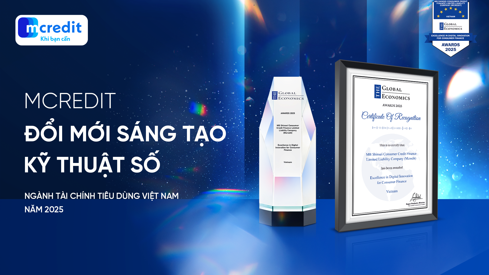 Mcredit được vinh danh 5 năm liên tiếp tại The Global Economics Awards- Ảnh 1. Mcredit được vinh danh 5 năm liên tiếp tại The Global Economics Awards- Ảnh 1.