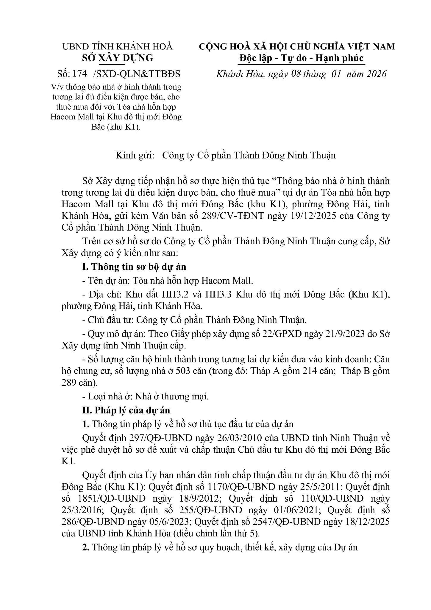 Hacom Tower được tỉnh Khánh Hòa duyệt đủ điều kiện mở bán ngay đầu năm 2026 - Ảnh 1.