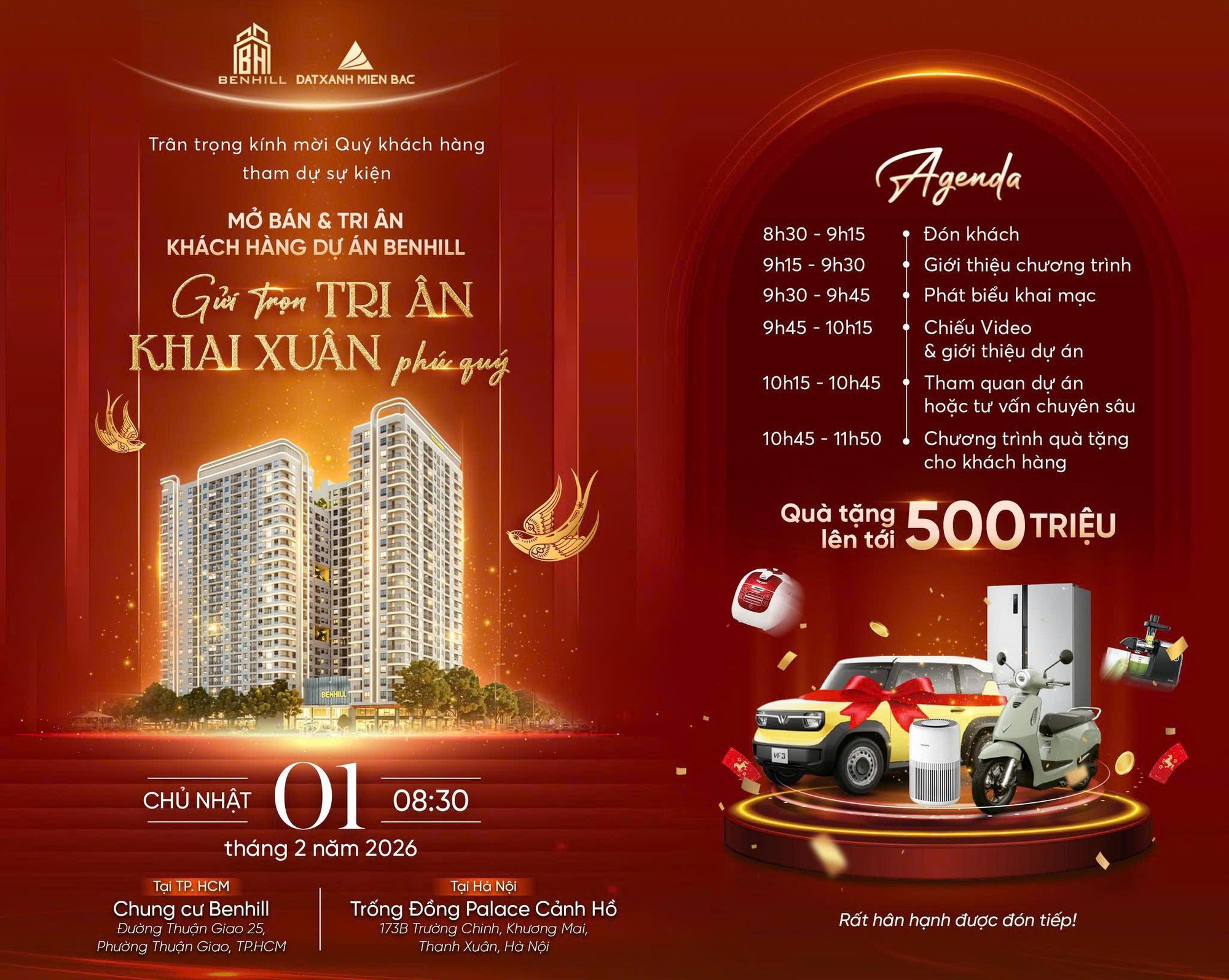 Sự kiện tri ân khách hàng dự án Benhill: Nhận nhà đẹp - Rinh quà giá trị tới 500 triệu đồng- Ảnh 1.