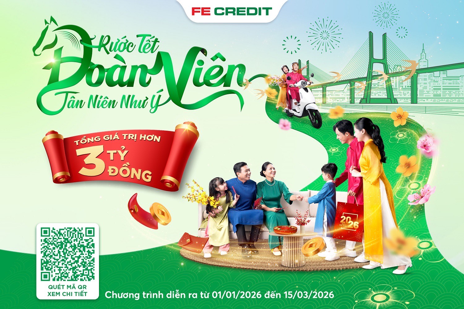 FE CREDIT đồng hành mùa Tết đoàn viên với gần 3.000 phần quà giá trị- Ảnh 1. FE CREDIT đồng hành mùa Tết đoàn viên với gần 3.000 phần quà giá trị- Ảnh 1.