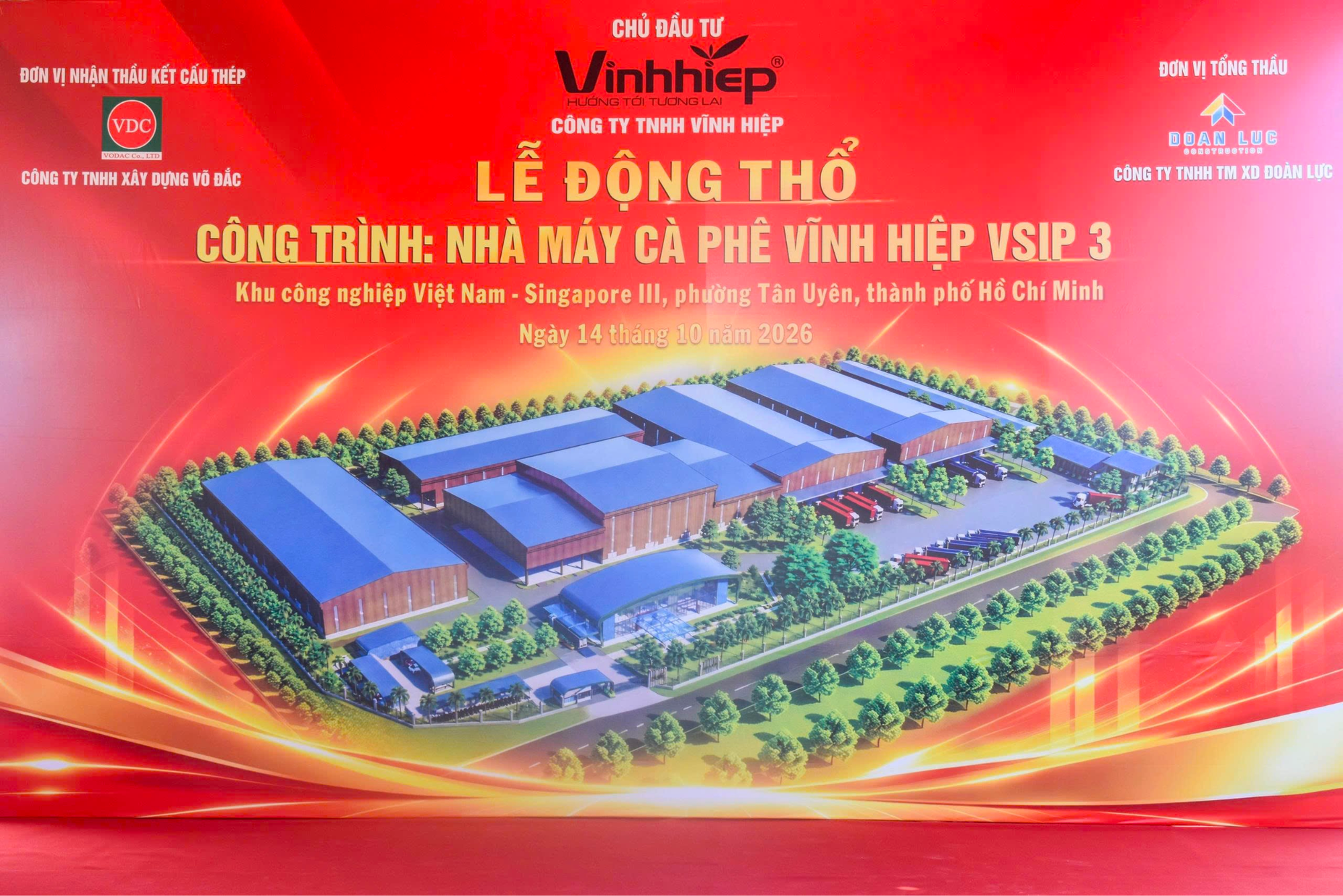 Vĩnh Hiệp khởi công nhà máy cà phê tại TP.HCM VSIP III, công suất 300.000 tấn/năm- Ảnh 1. Vĩnh Hiệp khởi công nhà máy cà phê tại TP.HCM VSIP III, công suất 300.000 tấn/năm- Ảnh 1.