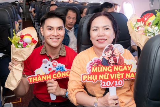 Cùng Vietjet trao gửi ngọt ngào đến một nửa xinh đẹp của thế giới nhân ngày 20/10- Ảnh 1. Cùng Vietjet trao gửi ngọt ngào đến một nửa xinh đẹp của thế giới nhân ngày 20/10- Ảnh 1.