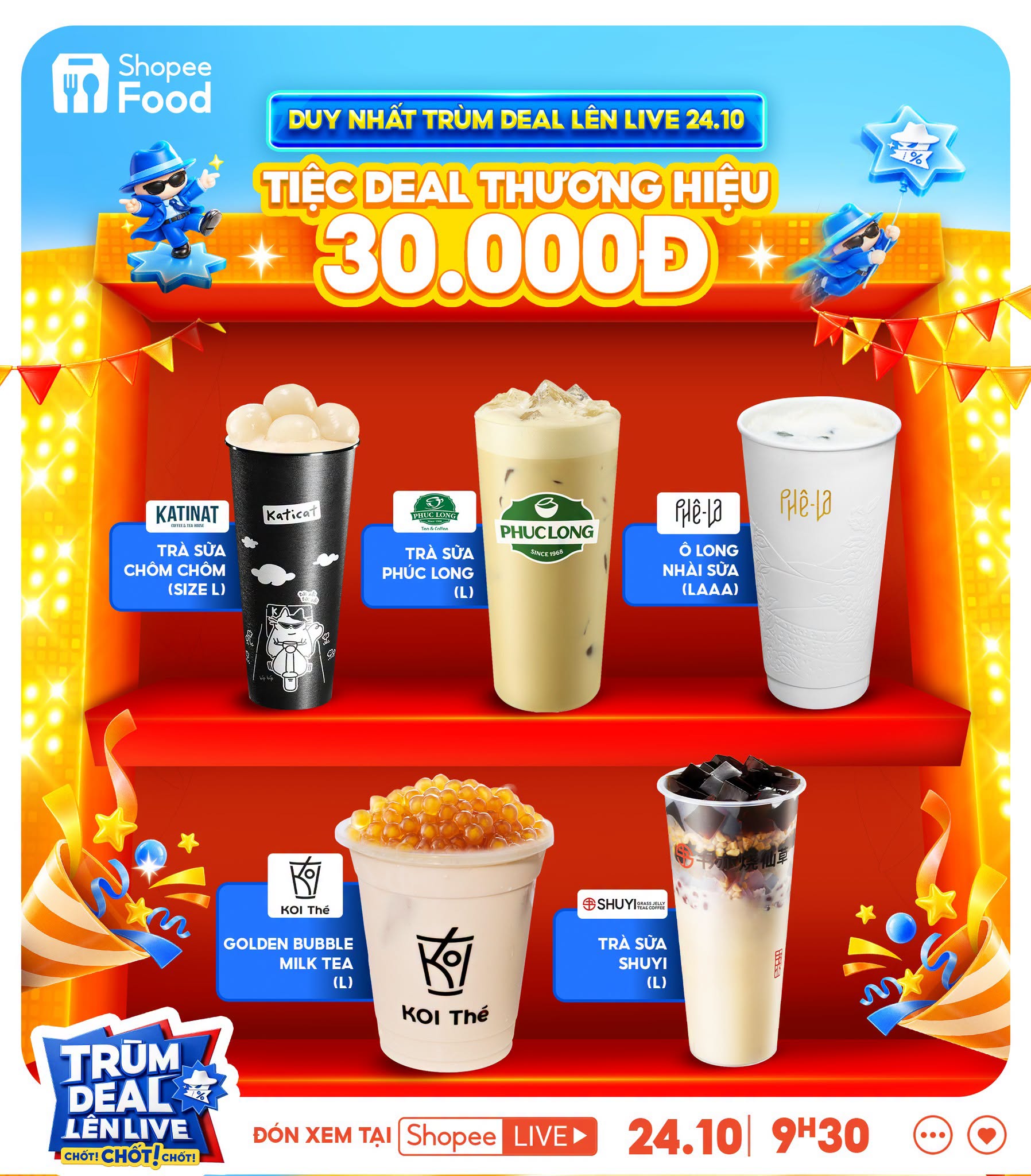Rủ nhau nhập tiệc, săn deal món ngon giảm đến 50% cùng ShopeeFood trên Trùm Deal Lên Live 24.10 - Ảnh 2. Rủ nhau nhập tiệc, săn deal món ngon giảm đến 50% cùng ShopeeFood trên Trùm Deal Lên Live 24.10 - Ảnh 2.
