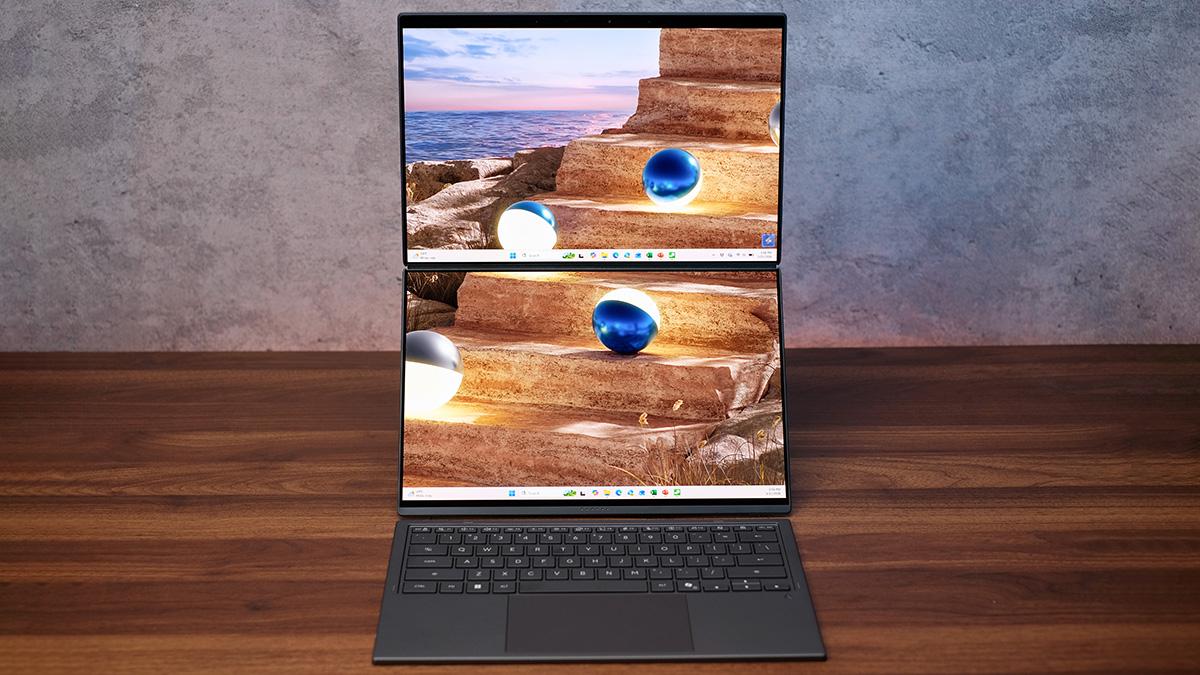 ‏Không cần bàn làm việc cố định, ASUS Zenbook DUO 2026 vẫn dựng được cả workspace‏- Ảnh 1.
