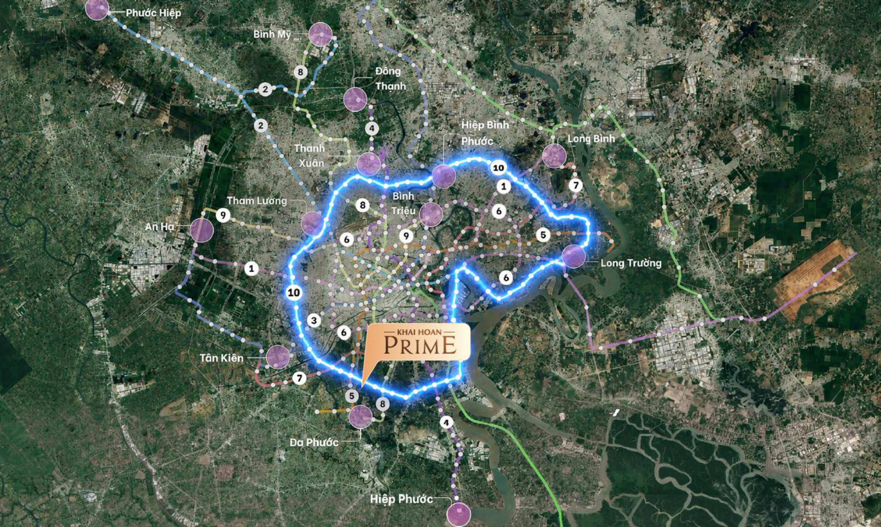 Bản đồ tuyến Metro số 10