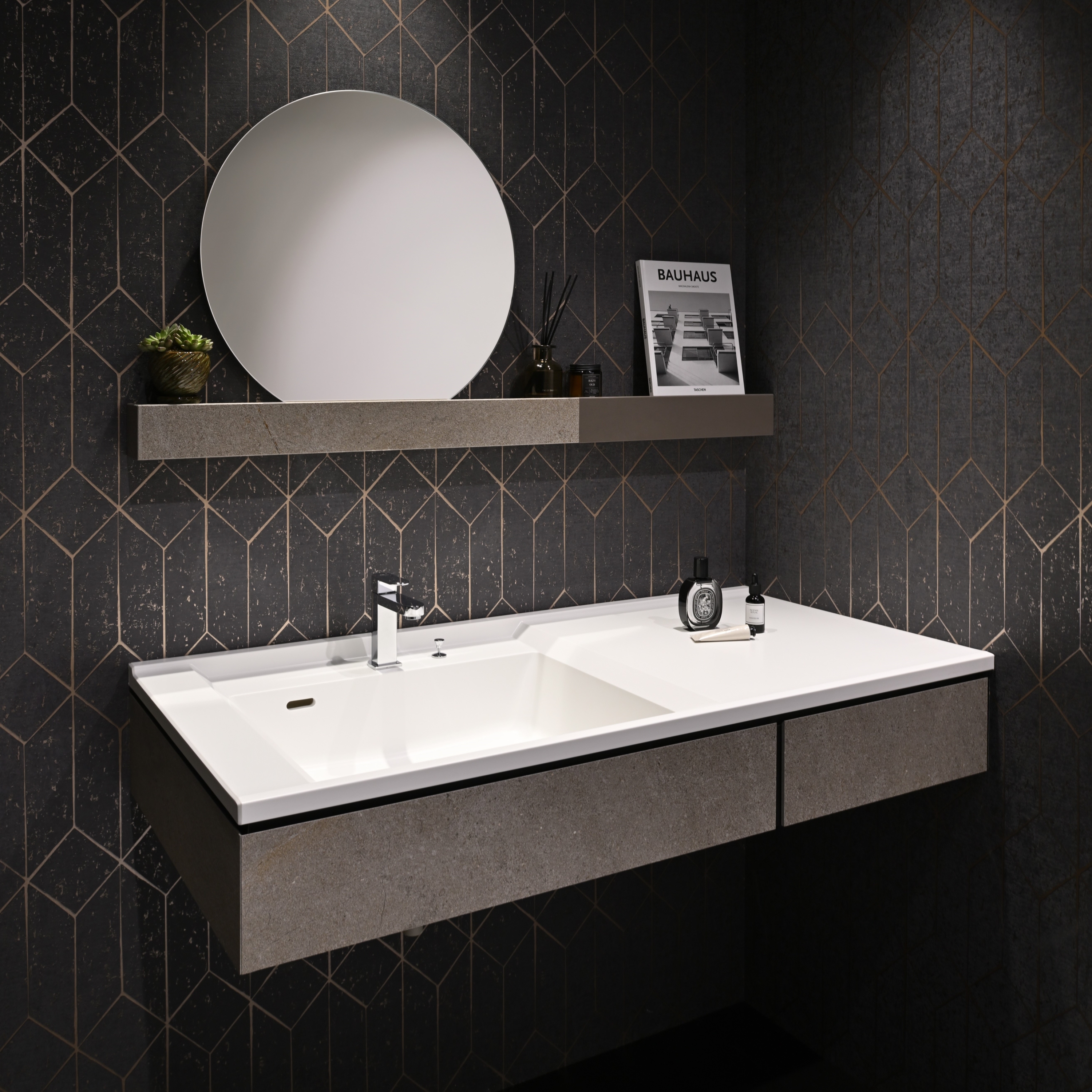 Chậu rửa mặt liền khối Yoshimoto – May đo theo từng milimet- Ảnh 1.