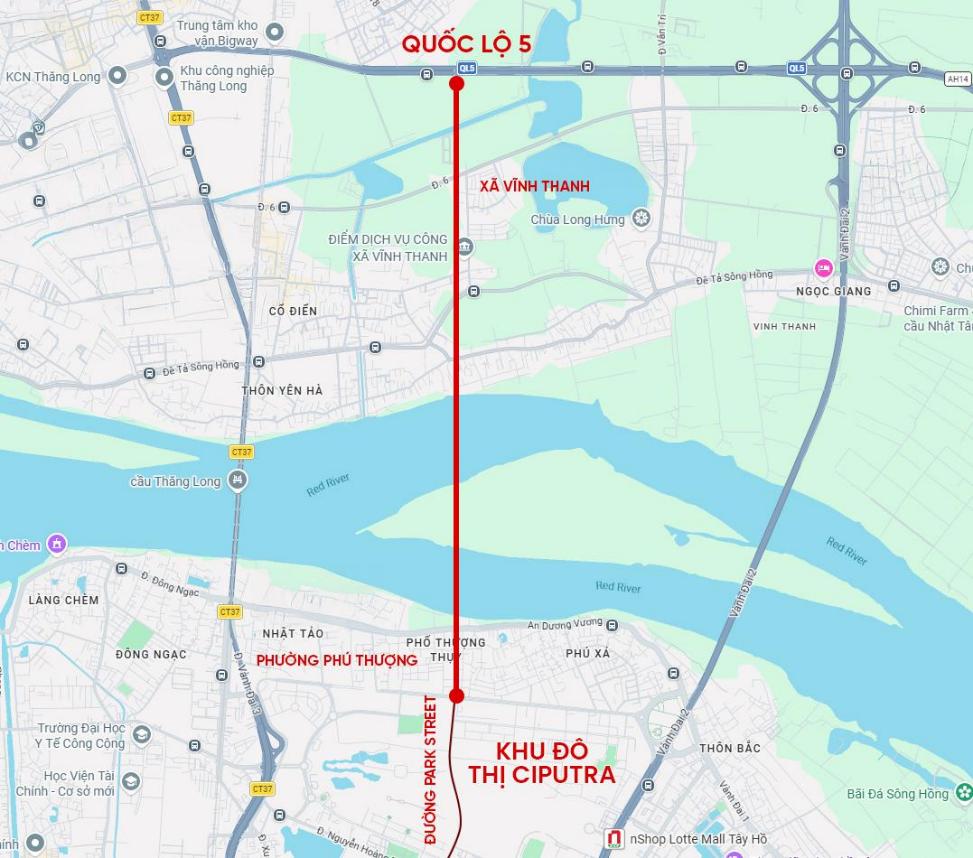Toàn cảnh khu vực sẽ xây hầm vượt sông Hồng: ngay tại Ciputra, kế cận dự án hàng hiệu của Sunshine Group - Ảnh 1.