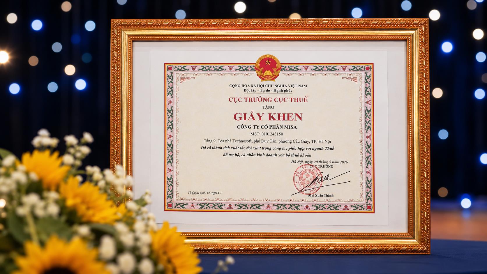 MISA vinh dự được Cục Thuế khen thưởng đột xuất trong việc phối hợp hỗ trợ HKD xoá bỏ thuế khoán- Ảnh 3.
