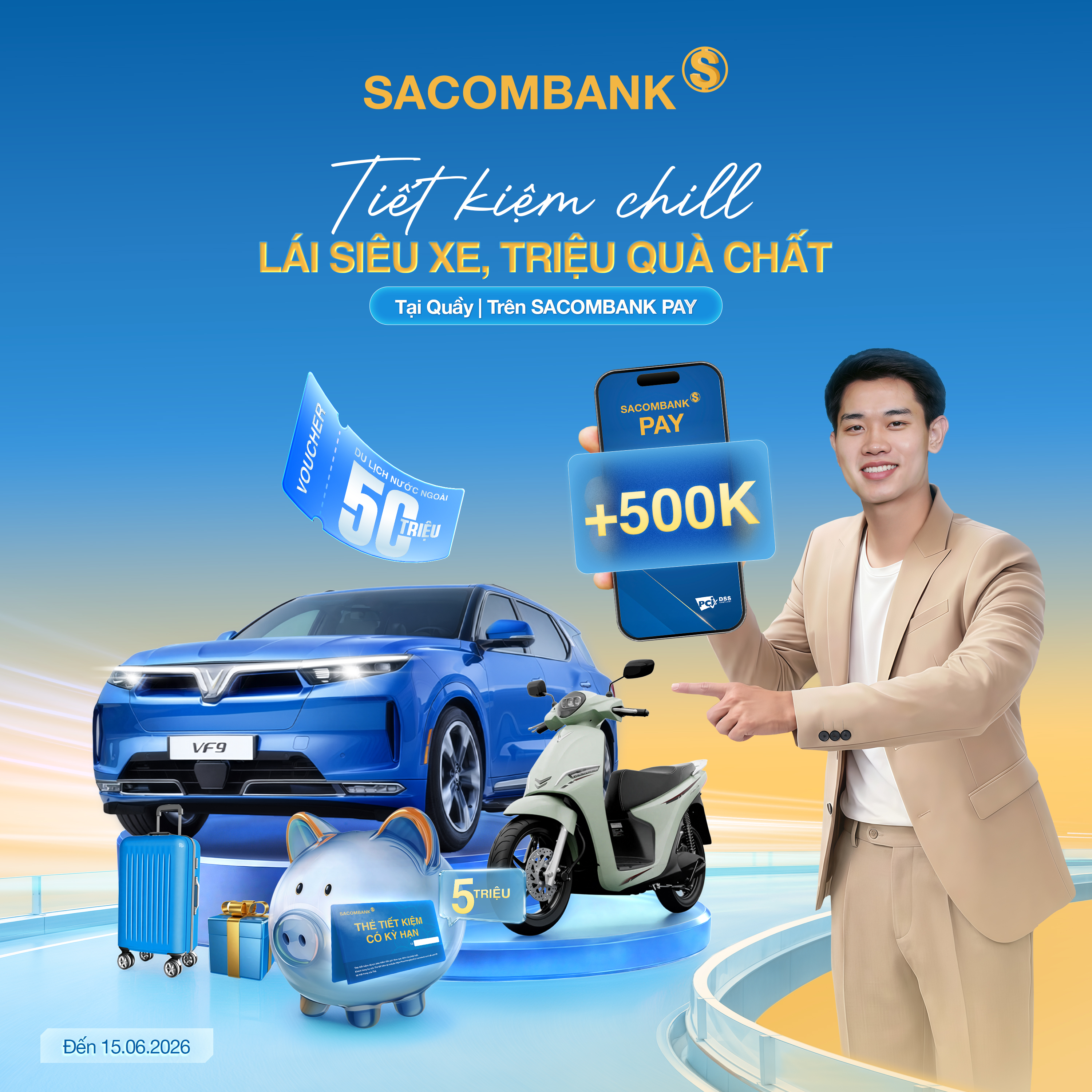 Chỉ 20 triệu đồng gửi tiết kiệm có cơ hội trúng ngay xe VinFast trị giá 1,5 tỷ đồng- Ảnh 1. Chỉ 20 triệu đồng gửi tiết kiệm có cơ hội trúng ngay xe VinFast trị giá 1,5 tỷ đồng- Ảnh 1.