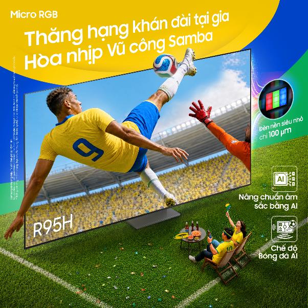 Thăng hạng Samsung AI TV màn hình cực đại để xem World Cup siêu mãn nhãn - Ảnh 1. Thăng hạng Samsung AI TV màn hình cực đại để xem World Cup siêu mãn nhãn - Ảnh 1.