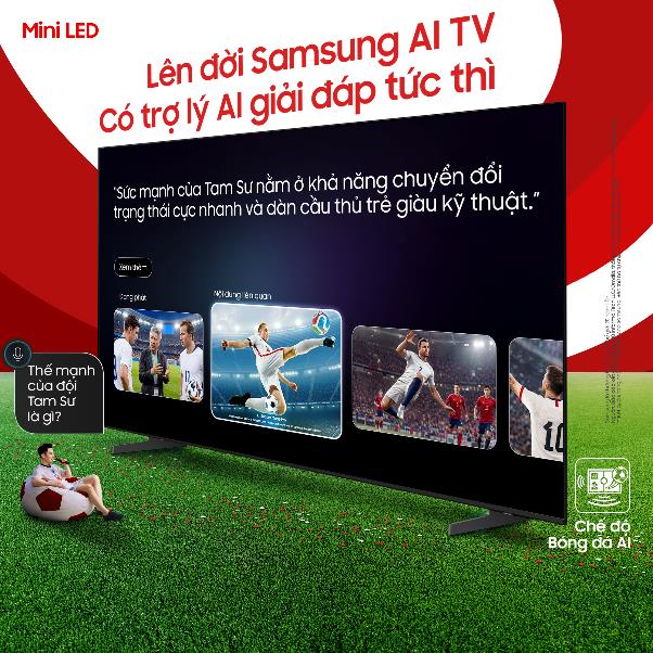 Thăng hạng Samsung AI TV màn hình cực đại để xem World Cup siêu mãn nhãn - Ảnh 3. Thăng hạng Samsung AI TV màn hình cực đại để xem World Cup siêu mãn nhãn - Ảnh 3.