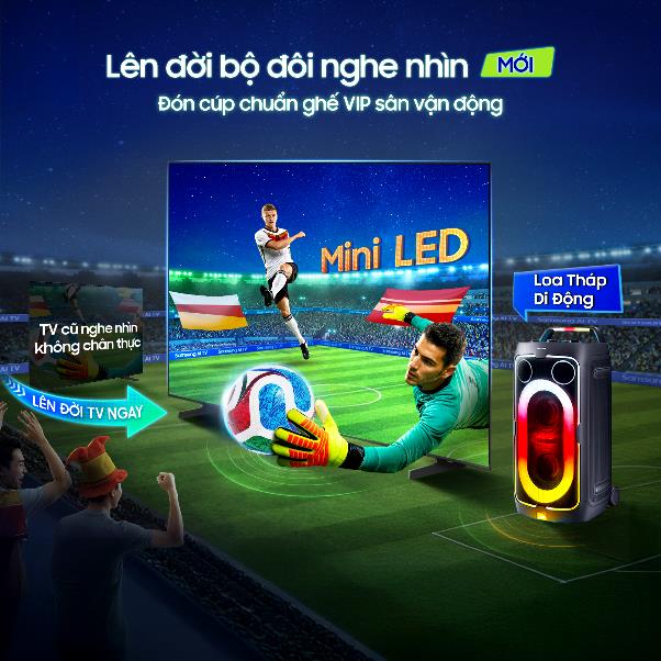 Thăng hạng Samsung AI TV màn hình cực đại để xem World Cup siêu mãn nhãn - Ảnh 4. Thăng hạng Samsung AI TV màn hình cực đại để xem World Cup siêu mãn nhãn - Ảnh 4.