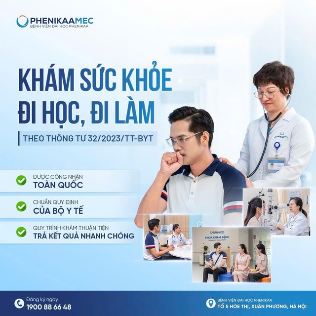 Khám sức khỏe theo Thông tư 32/2023/TT-BYT tại PhenikaaMec: Quy trình nhanh chóng – Chuẩn pháp lý - Ảnh 1.