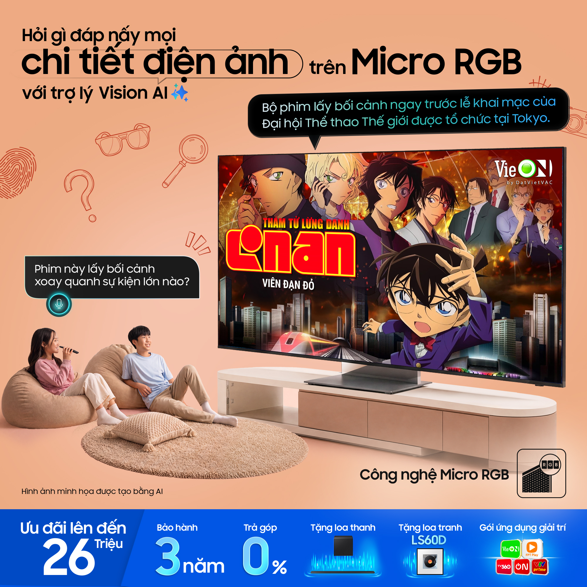 Xem phim cùng trợ lý AI trên Samsung AI TV, trải nghiệm tương tác đa chiều thú vị - Ảnh 2.