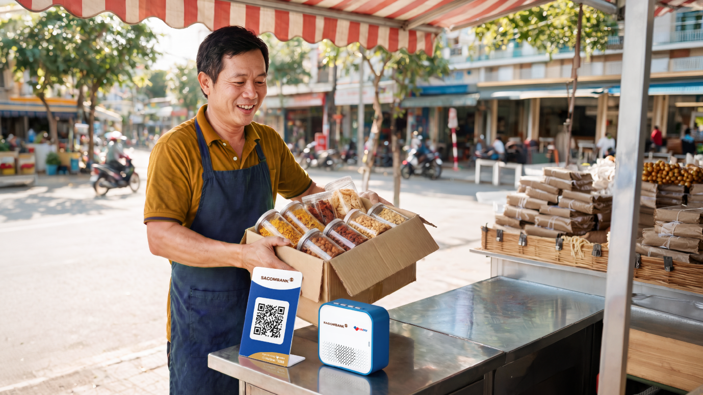 VNPAY trang bị loa thông báo giao dịch, giúp hộ kinh doanh giảm chi phí chuyển đổi số- Ảnh 1. VNPAY trang bị loa thông báo giao dịch, giúp hộ kinh doanh giảm chi phí chuyển đổi số- Ảnh 1.