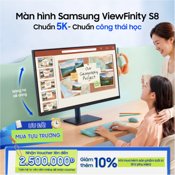 Bí quyết chọn màn hình bảo vệ mắt và cột sống cho con trong năm học mới - Ảnh 4. Bí quyết chọn màn hình bảo vệ mắt và cột sống cho con trong năm học mới - Ảnh 4.