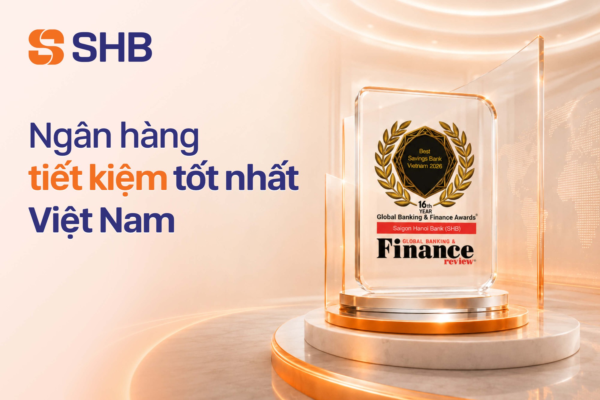 SHB được Global Banking & Finance Review vinh danh là Ngân hàng tiết kiệm tốt nhất Việt Nam năm 2026- Ảnh 1. SHB được Global Banking & Finance Review vinh danh là Ngân hàng tiết kiệm tốt nhất Việt Nam năm 2026- Ảnh 1.