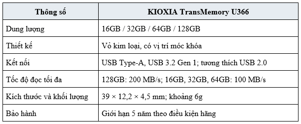 KIOXIA TransMemory U366: Chiếc USB nhỏ gọn theo bạn từ b&agrave;n l&agrave;m việc đến ph&ograve;ng họp- Ảnh 5.